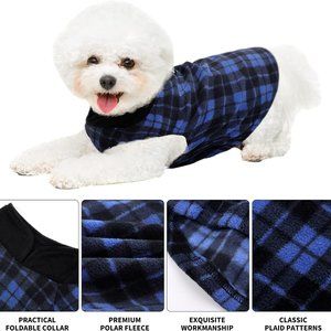 2 Pieces Dog or Cat Clothes Warm Dog Fleece Vest with Leash Ring Dog Sweatshirt